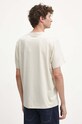 Odzież T-shirt bawełniany męski z nadrukiem z domieszką elastanu kolor beżowy RW23.TSM901 beżowy