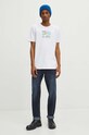 T-shirt bawełniany męski z domieszką elastanu z nadrukiem kolor biały RW23.TSM910 biały RW23