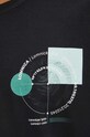 T-shirt bawełniany męski z domieszką elastanu z nadrukiem kolor czarny RW23.TSM917 czarny