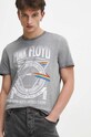 T-shirt bawełniany męski Pink Floyd kolor szary szary RW23.TSM955