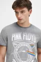 T-shirt bawełniany męski Pink Floyd kolor szary Męski