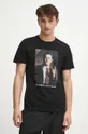 czarny T-shirt bawełniany męski Twin Peaks kolor czarny