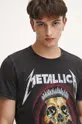 czarny T-shirt bawełniany męski Metallica kolor czarny