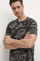 Bavlnené tričko pánske čierna farba čierna RW23.TSMA12
