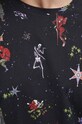 T-shirt bawełniany męski wzorzysty kolor czarny RW23.TSMA21 czarny