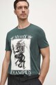 T-shirt męski z nadrukiem kolor zielony zielony RW23.TSMA24