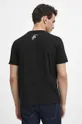 T-shirt męski z nadrukiem kolor czarny 70 % Bawełna, 30 % Poliester 