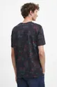 T-shirt bawełniany męski wzorzysty kolor czarny 100 % Bawełna 