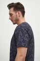 T-shirt bawełniany męski z domieszką elastanu wzorzysty kolor czarny RW23.TSMB30 czarny