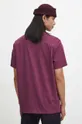 T-shirt bawełniany męski z nadrukiem kolor bordowy 100 % Bawełna
