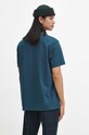 Odzież T-shirt bawełniany męski z domieszką elastanu z nadrukiem kolor turkusowy RW23.TSMC14 turkusowy