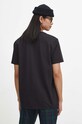 Odzież T-shirt bawełniany męski z domieszką elastanu z nadrukiem kolor czarny RW23.TSMC14 czarny
