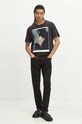 T-shirt bawełniany męski z nadrukiem kolor szary RW23.TSMC17 szary RW23