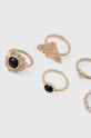Akcesoria Pierścionki damskie z ozdobnymi elementami (5-pack) kolor złoty RW24.AKD106 złoty