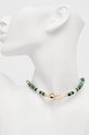 Náhrdelník dámský s přírodními kameny zelená barva zelená RW24.AKD309