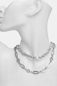 Akcesoria Naszyjniki damskie z ozdobnymi elementami (2-pack) kolor srebrny RW24.AKD710 srebrny