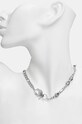 Akcesoria Naszyjnik damski z ozdobnymi elementami kolor srebrny RW24.AKD711 srebrny