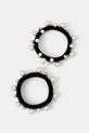 Gumka do vlasů dámská s ozdobnými korálky (2-pack) černá barva černá RW24.AKDB01