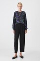 Bluzka damska regular wzorzysta kolor czarny RW24.BDD070 czarny RW24