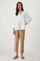 Medicine bluza din bumbac RW24.BDD200 alb RW24