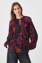 Bluzka damska regular wzorzysta kolor czarny RW24.BDD601 czarny RW24