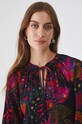 Bluzka damska regular wzorzysta kolor czarny czarny RW24.BDD601