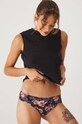 Figi damskie hipsters w kwiaty (3-pack) kolor multicolor dzianina multicolor RW24.BID301