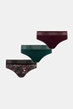 Figi bawełniane damskie briefs wzorzyste (3-pack) kolor multicolor dzianina multicolor RW24.BID711