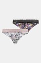Figi bawełniane damskie briefs z domieszką elastanu wzorzyste (2-pack) kolor multicolor dzianina multicolor RW24.BID901