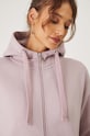 Bluza damska z kapturem gładka kolor fioletowy RW24.BLD020 fioletowy