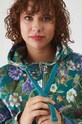 Bluza bawełniana damska z kapturem kolor turkusowy RW24.BLD030 turkusowy