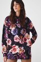 Bluza damska z kapturem w kwiaty kolor czarny RW24.BLD400 czarny RW24
