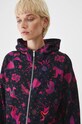 Bluza damska z kapturem wzorzysta kolor czarny czarny RW24.BLD602