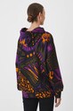 Odzież Bluza damska oversize wzorzysta kolor multicolor RW24.BLD604 czarny