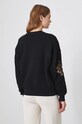 Odzież Bluza damska z ozdobnym haftem w kwiaty kolor czarny RW24.BLD801 czarny
