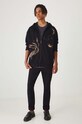 Bluza męska z kapturem z nadrukiem kolor czarny RW24.BLM100 czarny RW24