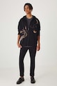 Bluza męska z kapturem z nadrukiem kolor czarny RW24.BLM100 czarny RW24