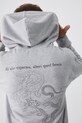Mikina pánská oversized, s ozdobnou nášivkou šedá barva RW24.BLM503 šedá