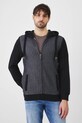 Bluza męska z kapturem melanżowa kolor czarny czarny RW24.BLM910