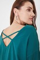 Longsleeve bawełniany z domieszką elastanu kolor zielony zielony RW24.BUD041