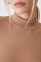 Longsleeve damski prążkowany kolor beżowy RW24.BUD051 beżowy