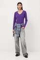 Medicine longsleeve z elastanem fioletowy RW24.BUD060