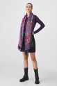 Longsleeve bawełniany z domieszką elastanu gładki kolor fioletowy RW24.BUD072 fioletowy RW24