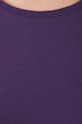 Bavlnené tričko s dlhým rukávom s prímesou elastanu, hladká fialová farba RW24.BUD072 fialová