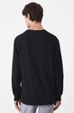 Odzież Longsleeve męski z fakturą kolor czarny RW24.BUM051 czarny