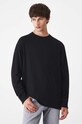 Longsleeve męski z fakturą kolor czarny czarny RW24.BUM051