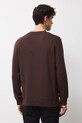 Odzież Longsleeve męski prążkowany kolor brązowy RW24.BUM061 brązowy
