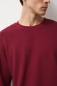 Longsleeve męski prążkowany kolor bordowy RW24.BUM061 bordowy