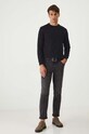 Longsleeve bawełniany męski gładki kolor czarny RW24.BUM300 czarny RW24