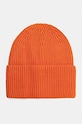 Čiapka dámska rebrovaná čiapka oranžová farba stredne hrubá oranžová RW24.CAD051